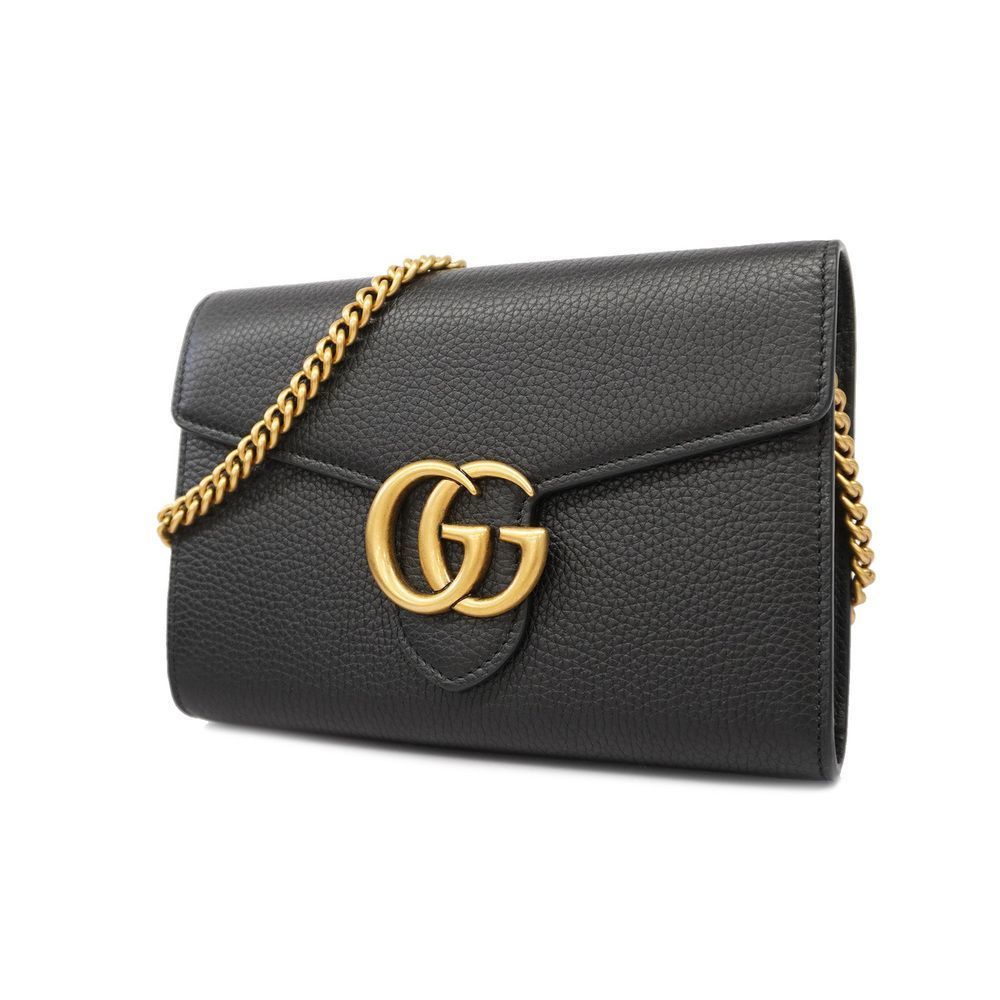 Gucci Marmont GG Chain Shoulder bag Black